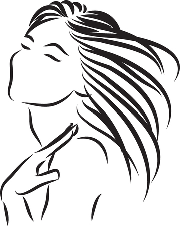 beauty woman vector skin care vector illustrationのイラスト素材