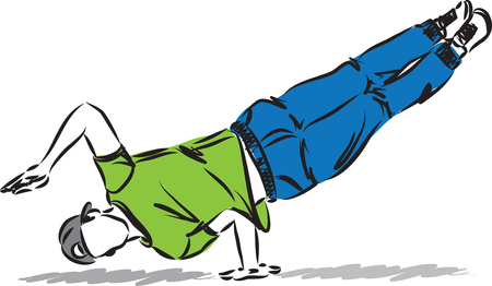 hip hop man guy dancer vector illustrationのイラスト素材