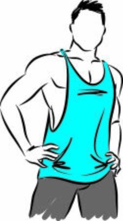 fitness man muscles vector illustrationのイラスト素材