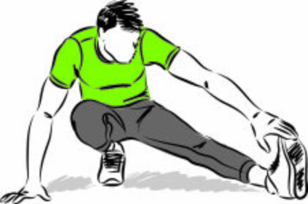 fitness man stretching2 vector illustrationのイラスト素材