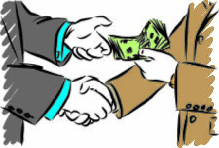 business man giving money vector illustrationのイラスト素材