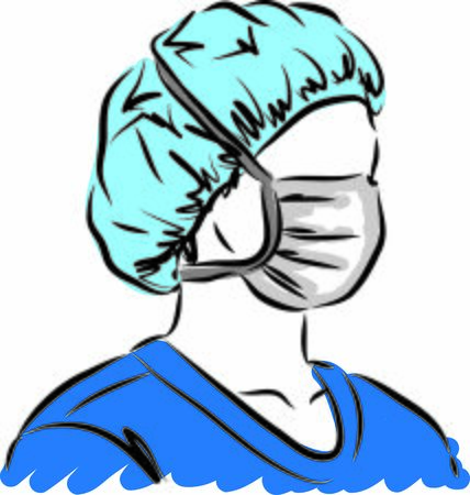 doctor with mask close up vector illustrationのイラスト素材