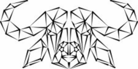 buffalo geometric black white shape mix stroke vector illustrationのイラスト素材