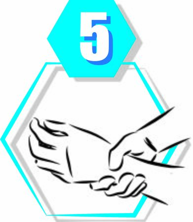 5 disinfecting hand prevention step by step vector illustrationのイラスト素材