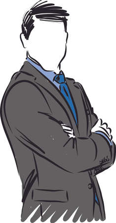business man modeling vector illustrationのイラスト素材