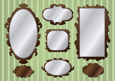 Illustration of different vintage elements on grunge backgroundのイラスト素材