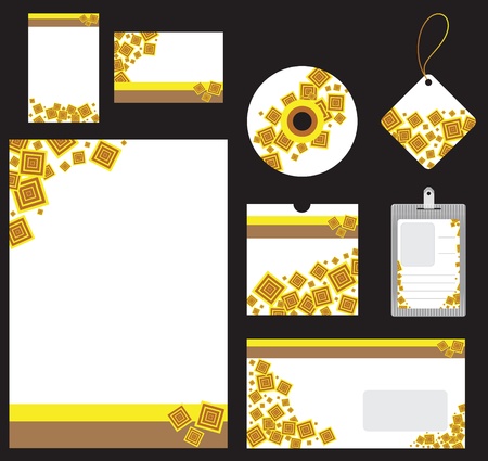 Illustration of retro stationery set for companiesのイラスト素材