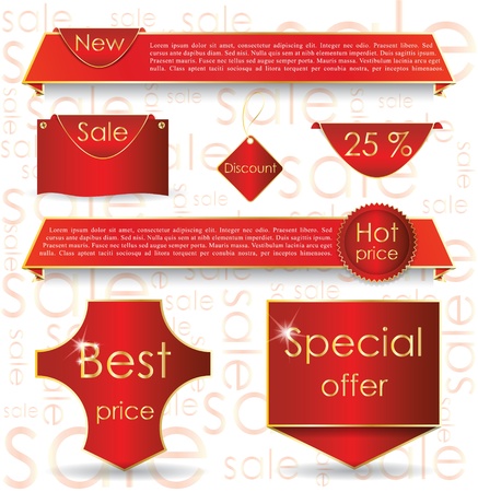 Illustration of design elements for promoting sale processのイラスト素材