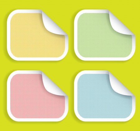 Illustration of colored striped stickers editable for your siteのイラスト素材
