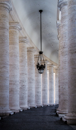 columns in vatican city, popeの写真素材