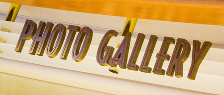 gold letters photo galleryの写真素材