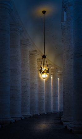 Hanging Light at St Peters Basilicaの写真素材