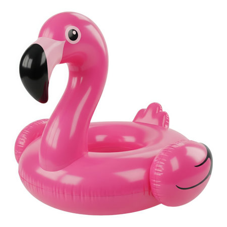 A pink flamingo pool float is a fun and stylish way to relax and enjoy the water. It is perfect for summer vacations, pool parties, and relaxing by the beach.の素材