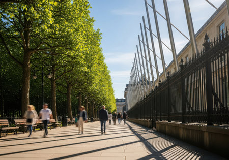 People walking in the heart of London.の素材