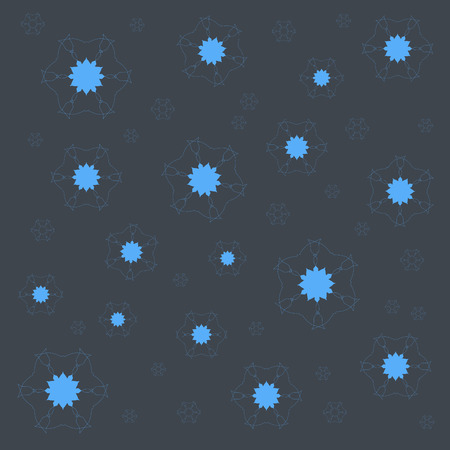 Vector winter background. Winter seamless pattern with snowflakes.のイラスト素材