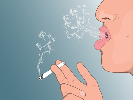 Cigarette smokerのイラスト素材