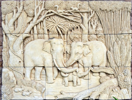 Elephant  wallの写真素材