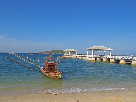Sea and boatの写真素材