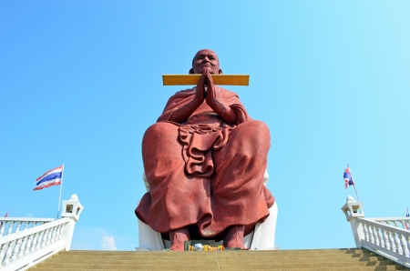 Clergy giant statue at thailandの写真素材