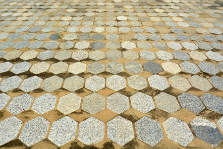 Brick footpath backgroundの写真素材