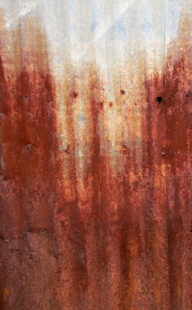 rusty corrugated iron metalの写真素材