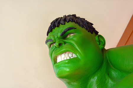 AYUTTAYA ,THAILAND- NOVEMBER 08, 2014: The Hulk model at Thung Bua Chom floating marketのeditorial素材