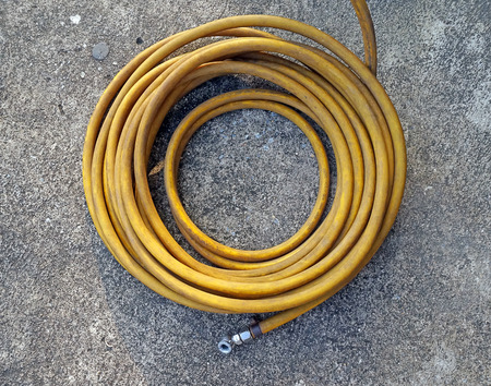 old car tire inflatorの写真素材