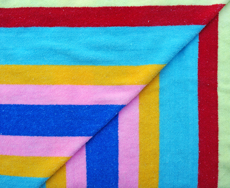 Close up the colorful towelsの写真素材