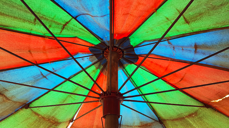 under umbrella viewの写真素材
