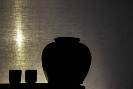 Shadow at look past canvases background.の写真素材