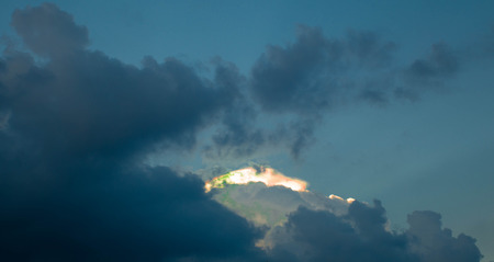 Coconut tree on dark sky background.beautiful on dark sky.の写真素材