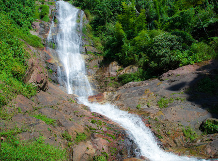 Waterfall in deep forest at Suan Ai , Thailandの写真素材