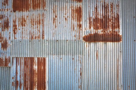 rusty corrugated iron background