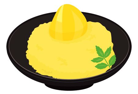 Sweet Chestnut Paste / Japan New Year Dishes / osechiのイラスト素材