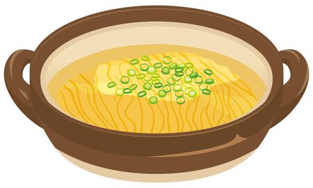 Japanese hot pot and Chinese noodles. / Japanese foodのイラスト素材
