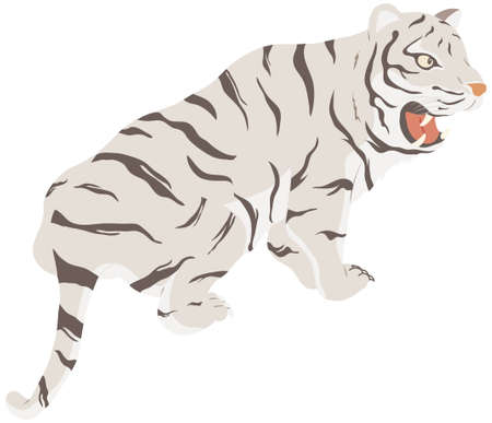 A powerful tiger. Vector illustrationのイラスト素材