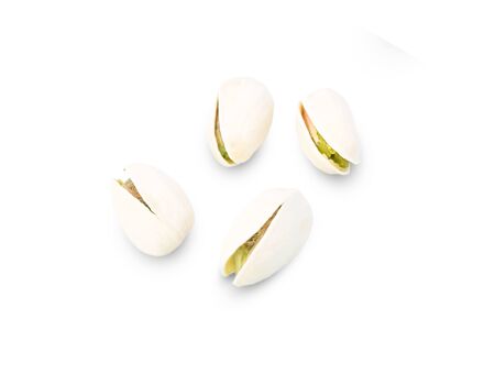 Pistachio nuts. Isolated on a white background.の写真素材