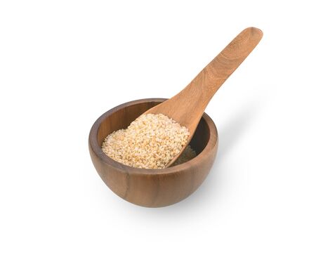 sesame seeds isolated on white backgroundの写真素材