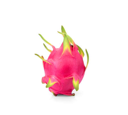 Dragon fruit isolated on white backgroundの写真素材