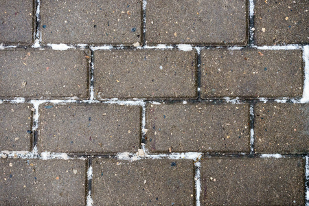 The texture of paving stone masonry, close up