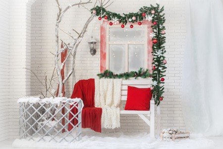 The interior of the New Year and Christmas styleの写真素材