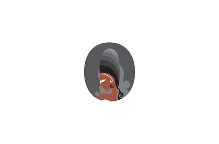 princess head illustration for business logoのイラスト素材