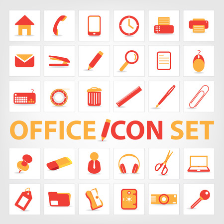 Office Materials Icon Setのイラスト素材