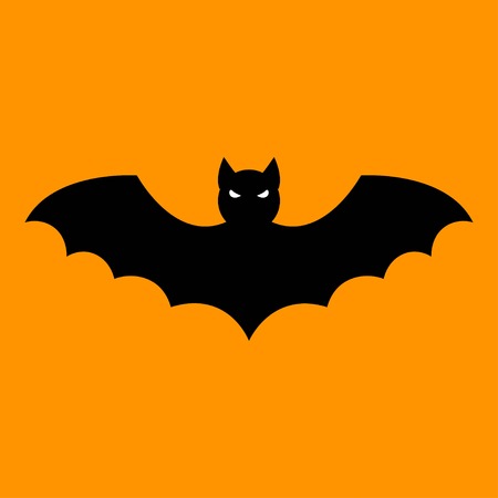 Bat on a white backgroundのイラスト素材