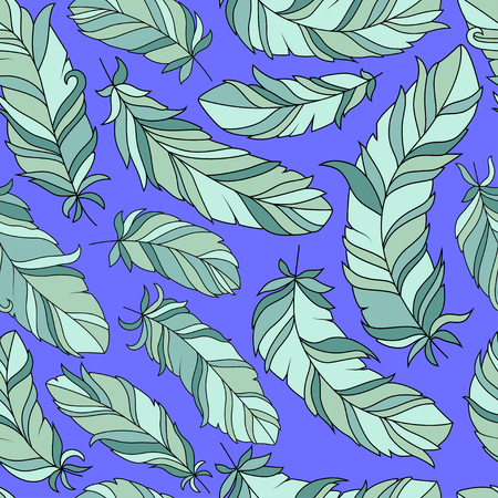 Pattern of colored feathersのイラスト素材
