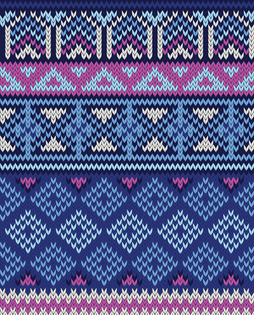 Knitted colorful patternのイラスト素材