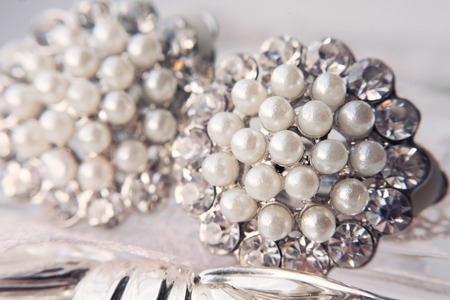 wedding jewelry, white earrings bride, wedding ceremony, the bride's morning, preparing for the weddingの写真素材