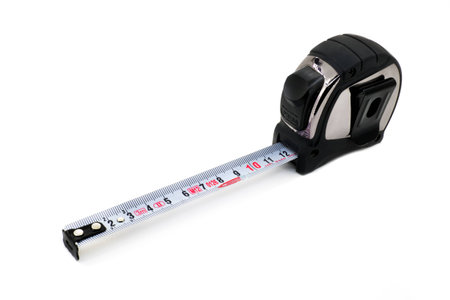 The measuring device close up on a white backgroundの写真素材