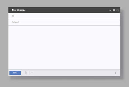 Blank email screen. Mail message web page vector frame. Vector illustrationのイラスト素材