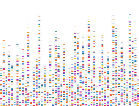 Dna test infographic. Dna genomes sequencing, deoxyribonucleic acid genetic map and genome sequence analysis. Vector illustrationのイラスト素材